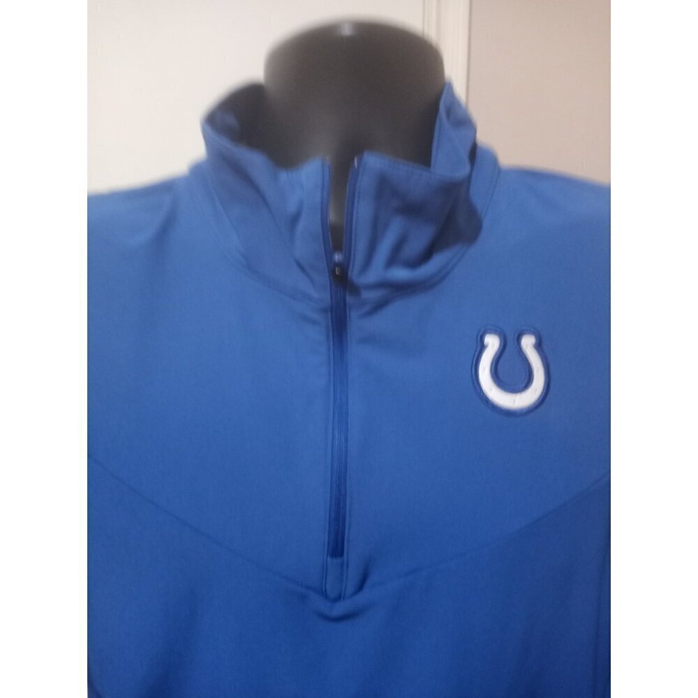 Nike NFL On Field Apparel Small S Men's 1/4 Zip Indianapolis Colts Blue Shirt - Picture 3 of 12